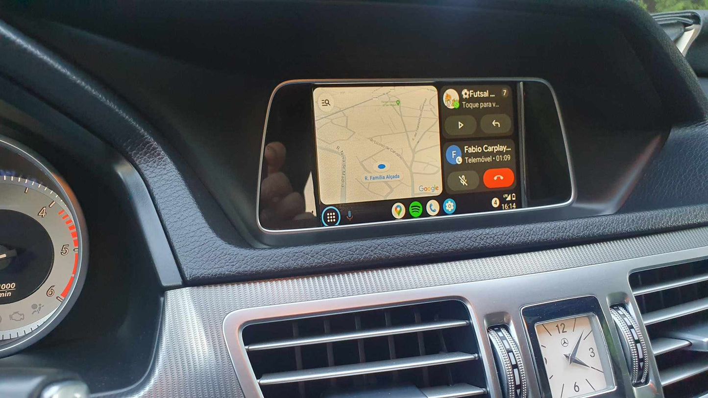 Carplay sem fio para Mercedes Benz Apple Carplay A B C E CLA GLA GLK ML Sprinter NTG4.5 Módulo Becker Android Auto Navigation